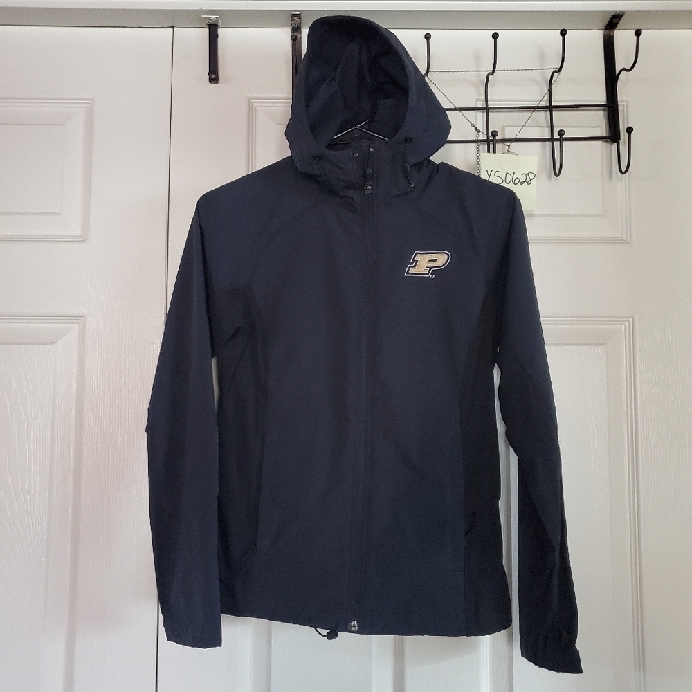 Purdue University Columbia Full Zip Hooded Jacket Gray Sze‎ XS Water Resistant
